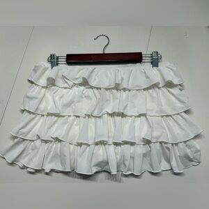NWT Urban Outfitters White Ruffled Skort